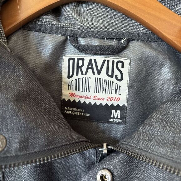 Gray Coat windbreaker Hooded Jacket 1/2 Zip Medium Dravus Men's - Picture 5 of 6